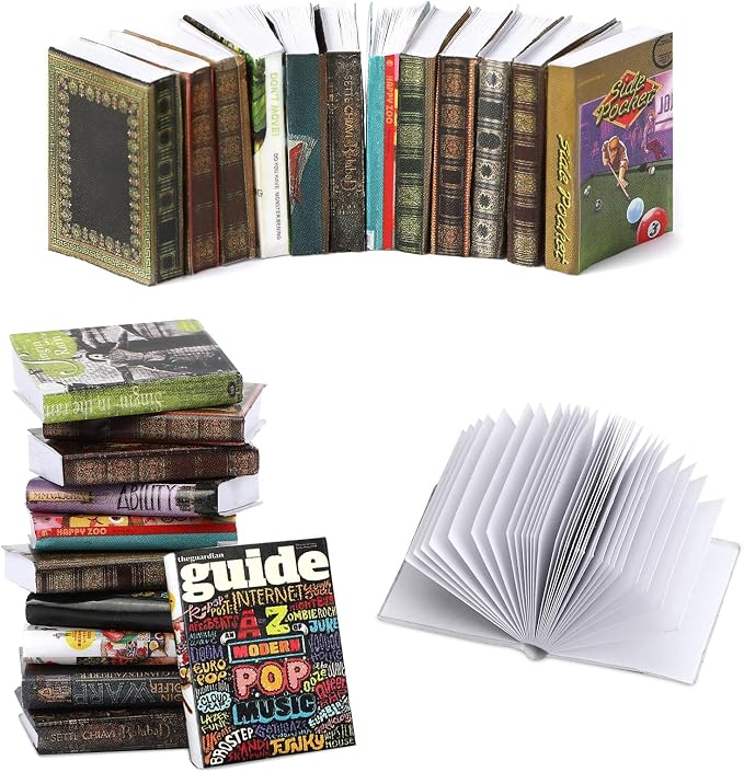 24PCS Miniature Books for Dollhouse, 1:12 Scale Mini Books | 24 pcs miniature by JULEASEL