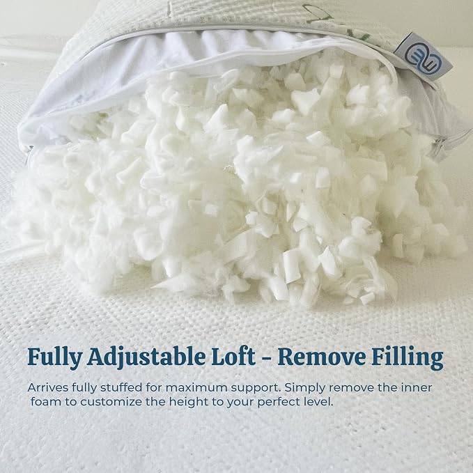 OMEO 2 Pack Queen Size Rayon Derived from Bamboo Pillow - Image 3