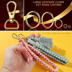 LEOBRO Keychain Making Kit, Metal Lobster Claw Clasps and Key Chain Rings - Image 4