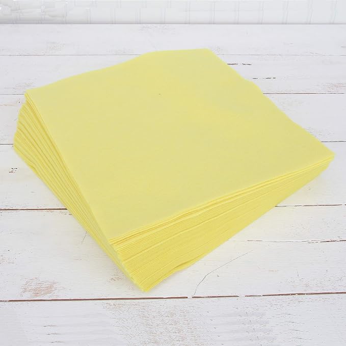 Threadart Light Yellow Premium Felt Sheets by ThreadArt