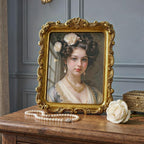 Cuspin 8x10 Gold Vintage Picture Frame, Ornate Floral Resin Photo Frame - Image 2