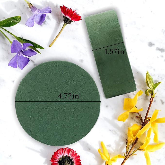 Max Shape Round Floral Foam Blocks, 4.72'' Dry Floral Foam - Image 5