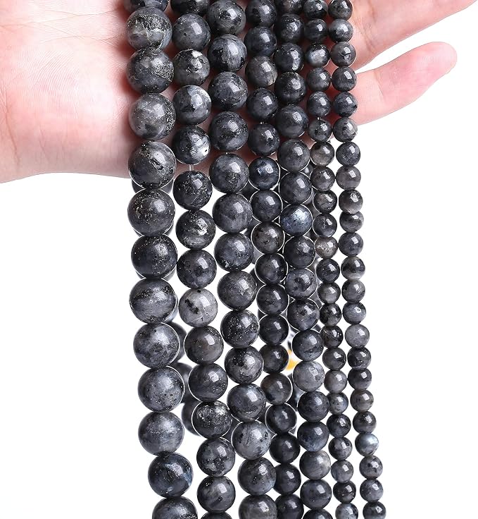 4mm 90pcs Natural Black Labradorite Stone Beads Round Larvikite Beads - Image 6