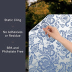 DKTIE Blue Bohemian Seamless Decorative Privacy Window Film Patterns Stain - Image 3