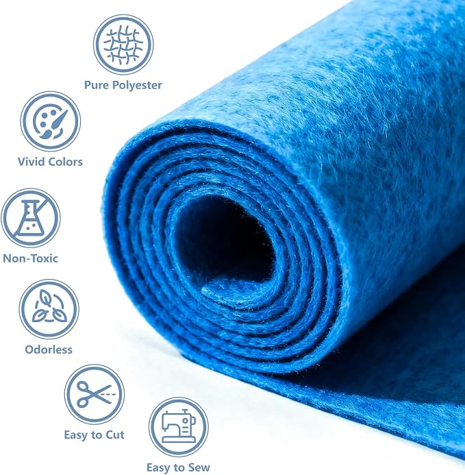Felt Fabric 36'' X 36'' Large Felt Sheets Stiff Craft Felt by The Yard - Image 3