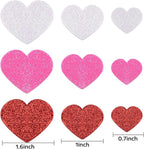 Coopay 300Pcs Foam Stickers Glitter Hearts Foam Stickers Self Adhesive Heart - Image 3