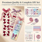 Qrhky Acrylic Bookmark Blanks, 1.37x5.5 Clear Acrylic Bookmarks, UV DTF Decals - Image 3