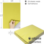 Allgala 20 Pack Self-Adhesive EVA Foam Paper 8x12 Inch Sheets-Yellow-CF85401 - Image 2
