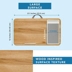 LAPGEAR Home Office Lap Desk – Oak Woodgrain, Fits 15.6” Laptops - Image 5