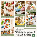 Cream Blush Soft Felt Sheets for Crafts, 1.6mm Thick, Handmade Crafts, DIY - Image 5