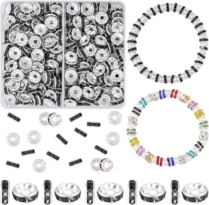TINKRSTUFF 200 pcs 8mm Spacer Beads by TINKRSTUFF