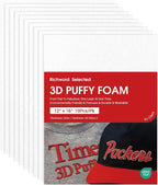 Poolin 10PCS White 3D Embroidery Puffy Foam Richword Selected 12"x16" 3MM by EmbroideryMachine