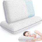 CushyOasis Memory Foam Pillows for Side, Back and Stomach Sleepers, Bed Pillow by TushGuardSeatCushonsPillows