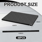 Frienda 36 Pcs 12" x 8" x 0.5" Polyethylene Foam Sheet Thick Black Packing Foam - Image 2