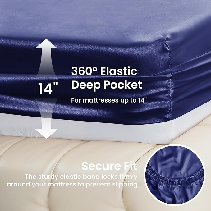 Love's cabin Full Size Satin Sheet Sets - Image 4
