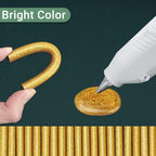 Glitter Gold Hot Glue Sticks, Manarty 48 PCS Full Size Hot Melt Glue Sticks - Image 3