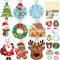 Renbuzhu 36PCS Christmas Crafts Bulk: Xmas Paper Suncatchers DIY Kit by Renbuzhu