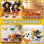 40Pcs Bats Halloween Wooden Slices Ornaments Paintable Blank Natural Bat - Image 4