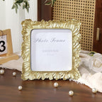 Cuspin 6x6 Gold Picture Frame, Vintage Palm Leaf Square Photo Frame - Image 7