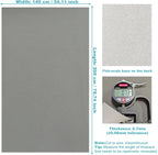 Grey Faux Leather Fabric 79"×55" Lychee Grain Upholstery Vinyl - Image 4