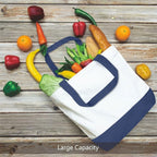 TOPDesign 3-Pack Super Strong Large 12oz Cotton Canvas Tote Bags, Reusable - Image 4