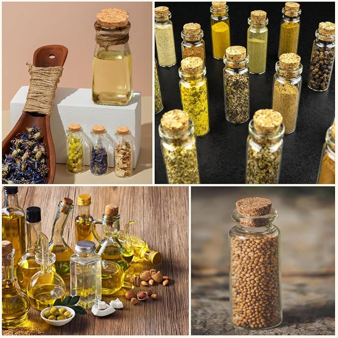 Natural Cork Stoppers for Bottles, Salt and Pepper DIY Projects, Airtight - Image 7