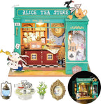 Rolife DIY Miniature House Kit Alice's Tea Store, Tiny House Kit by Rolife