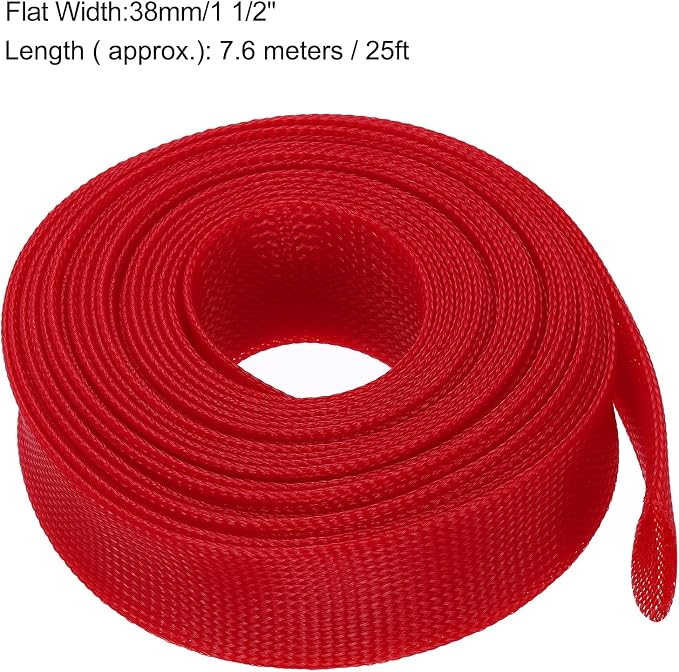 uxcell Expandable Sleeving, 1 1/2-inch 25ft Cable Sleeve - Image 3