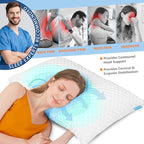 UYWO Cooling Pillows Queen Size Set of 2, Memory Foam Pillows - Image 3