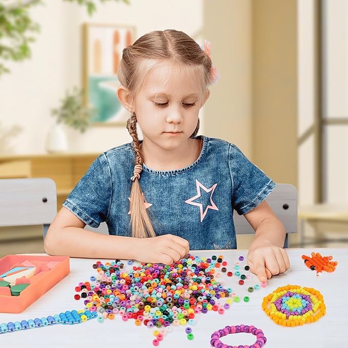 1200+pcs Pony Beads 9mm Kandi Beads - Image 6