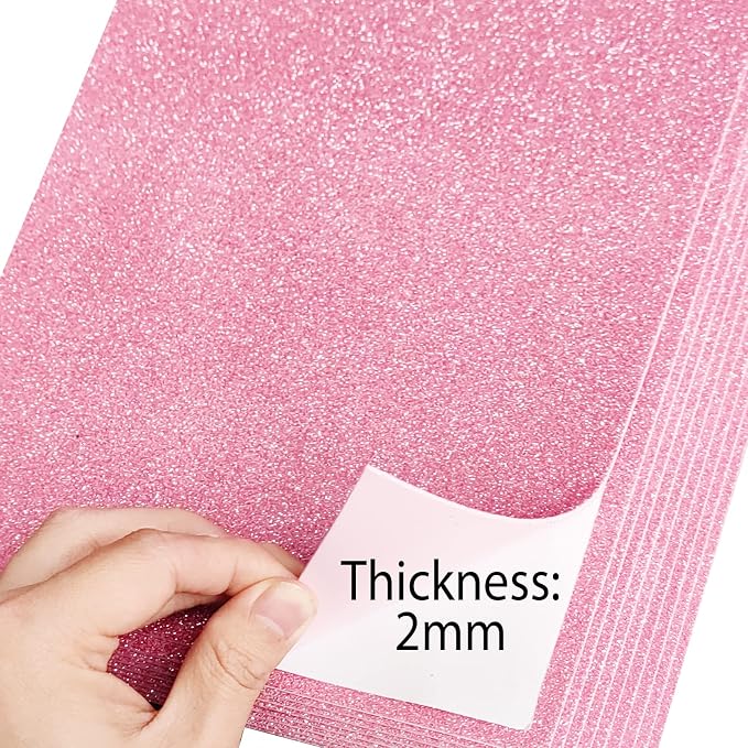 SALEMAR Pink Sticky Glitter Foam Sheets - Image 2