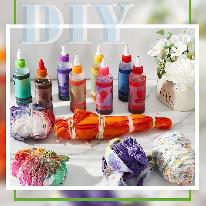Silkfly 12 Pcs Cotton Bags Set for Tie Dye Kit 3 Style Cotton Tote Drawstring - Image 4