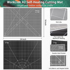 WorkLion Cutting Mat for Sewing: 24''x18'' Double-Sided Sewing Cutting Mat - Image 5