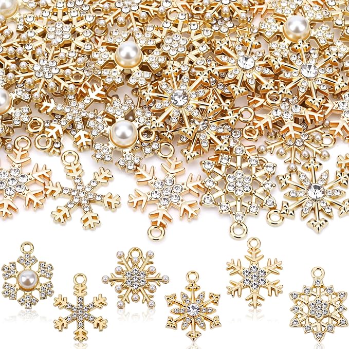 Landical 50 Pcs Winter Snowflake Charms by Landical