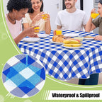 Smiry Oval Table Cloth, Waterproof Vinyl Tablecloth - Image 2