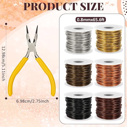Mudder 6 Rolls Multicolor 20 Gauge Wire - Image 2