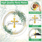 Naozinebi 200Pcs God Bless Baptism Plates Napkins First Holy Communion Party - Image 3