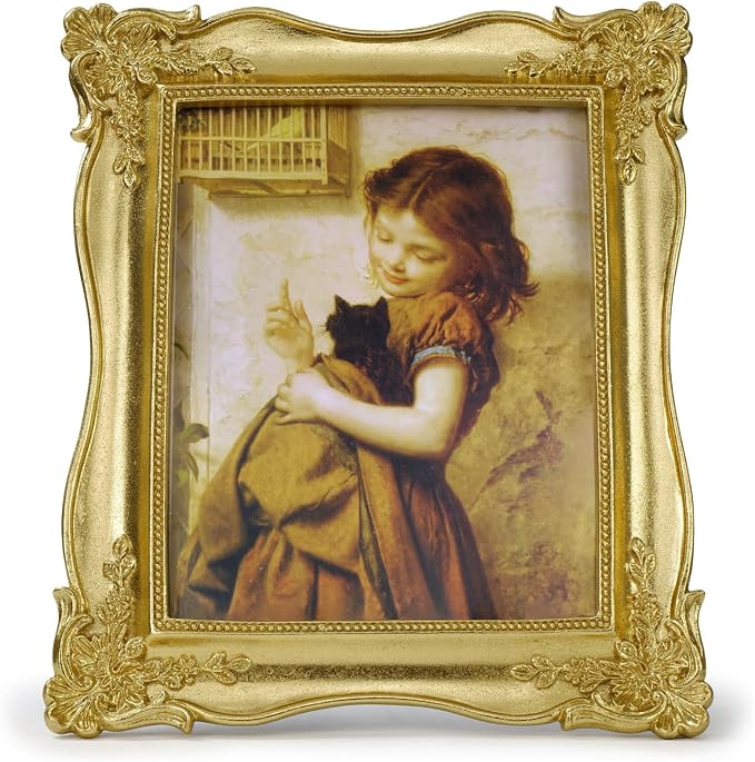 Cuspin 8x10 Vintage Gold Picture Frame, Ornate Antique Resin Photo Frame | 8 by - Image 9