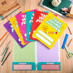 Outus 24 Pcs Take Home 2 Pocket Folders Letter Size Decorative File Folders - Image 3