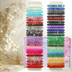 JULIMAIDONG 8mm Glass Beads for Bracelets 1000pcs, 24 Colors Round Crystal - Image 4
