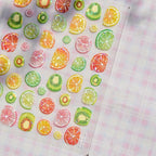 Summer Fruit Nail Art Stickers Decals 5D Embossed Fruit Nail Stickers 1PCS - Image 2