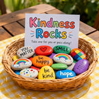 Simetufy 60pcs River Rocks for Painting Flat Smooth Stones for Arts DIY - Image 7