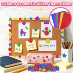 750Pcs Foam Stickers, Colorful Foam Shape Stickers Self Adhesive Star Heart - Image 4