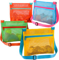 MUYIZI Mesh Beach Bag for Shells Collecting 4 Pack, Shell Bags for Beach by MUYIZI