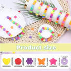 Pony Beads Shapes for Bracelet 1000 Pcs Plastic Star Beads for Friendship - Image 2