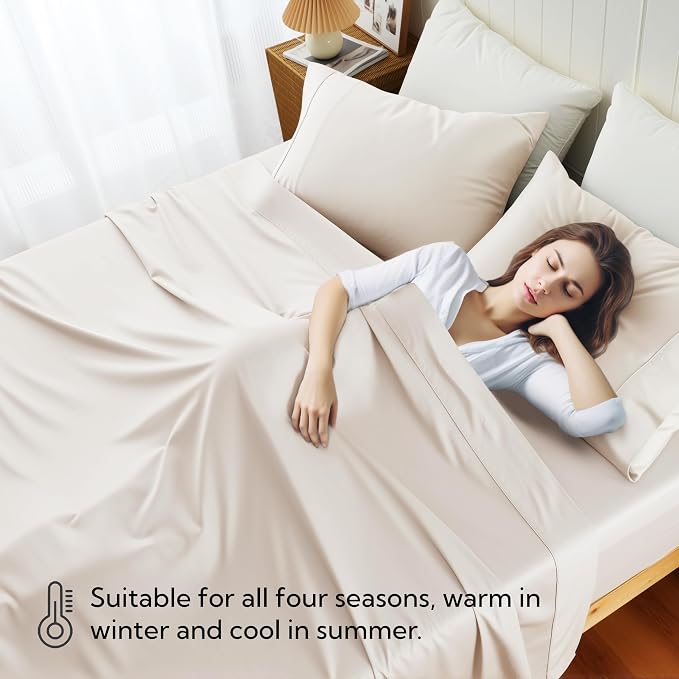 Cotton Flat Sheets Only, 600 TC 100% Cotton Flat Sheet Top Sheet Only, Queen - Image 7