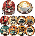 8 Pack Diamond Art Coasters, Coffee Retro Diamond Painting Coasters Kits | by Zythron