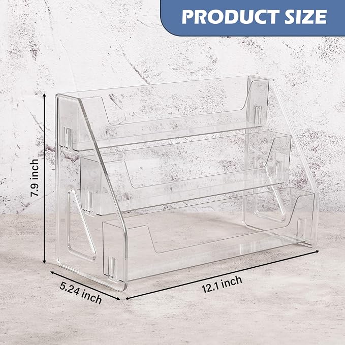 CELSOL 2 Pack Upgraded 3 Tier Acrylic Card Display Stand, Greeting Cards - Image 2