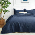 Love's cabin Quilts for Queen Bed Navy Blue Bedspreads by Lovescabin
