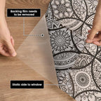 DKTIE Boho Stained Glass Look Window Privacy Film - Image 8